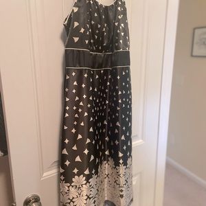 Maurice’s Black/Cream Printed Satin Dress